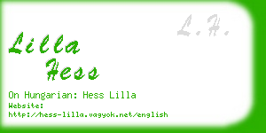 lilla hess business card